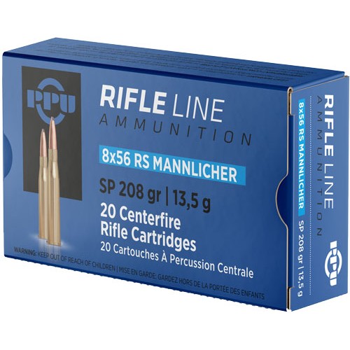 PPU 8X56R MANNLICHER 208GR JSP
