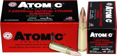 ATOMIC 7.62X39 220GR SUBSONIC