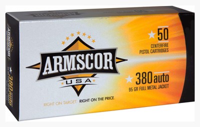 ARMSCOR 380 ACP 95GR FMJ