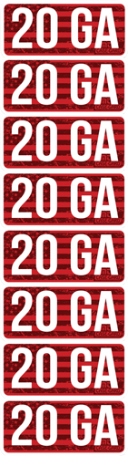 MTM AMMO CALIBER LABELS 20GA