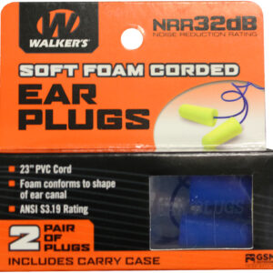 WALKERS EAR PLUGS PVC CORDED